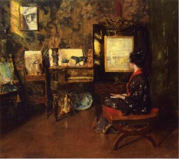 威廉 梅裡特 查斯 Alice in the Shinnecock Studio 威廉 梅裡特 查斯 Alice in the Shinnecock Studio